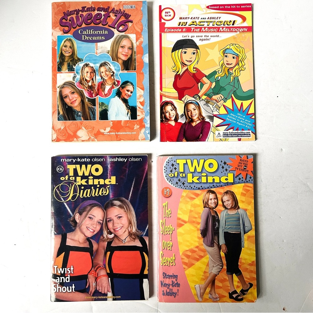 Mary Kate and Ashley Olsen Twins book lot of 4